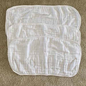 Natemia large muslin baby burp cloths set of 3